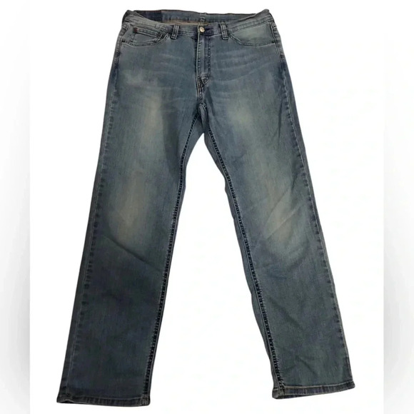 Levi’s 541 Red Tab Mens Blue Jeans 33x32 Light Wash Bootcut Midrise - Picture 2 of 4